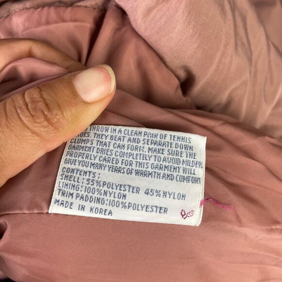 Vintage Mulberry‎ Street Parka Coat Pink Size 7/8 - Picture 7 of 9